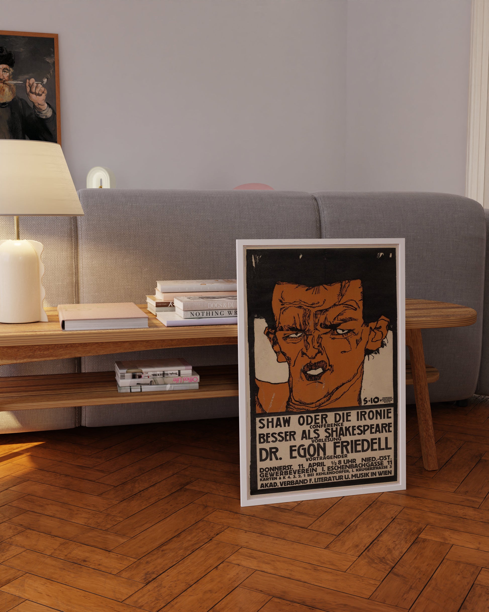 Egon Schiele Poster Fine Art Poster Famous Painting Vintage Gold Exhibition Ready to hang Framed Home Office Decor Museum Print