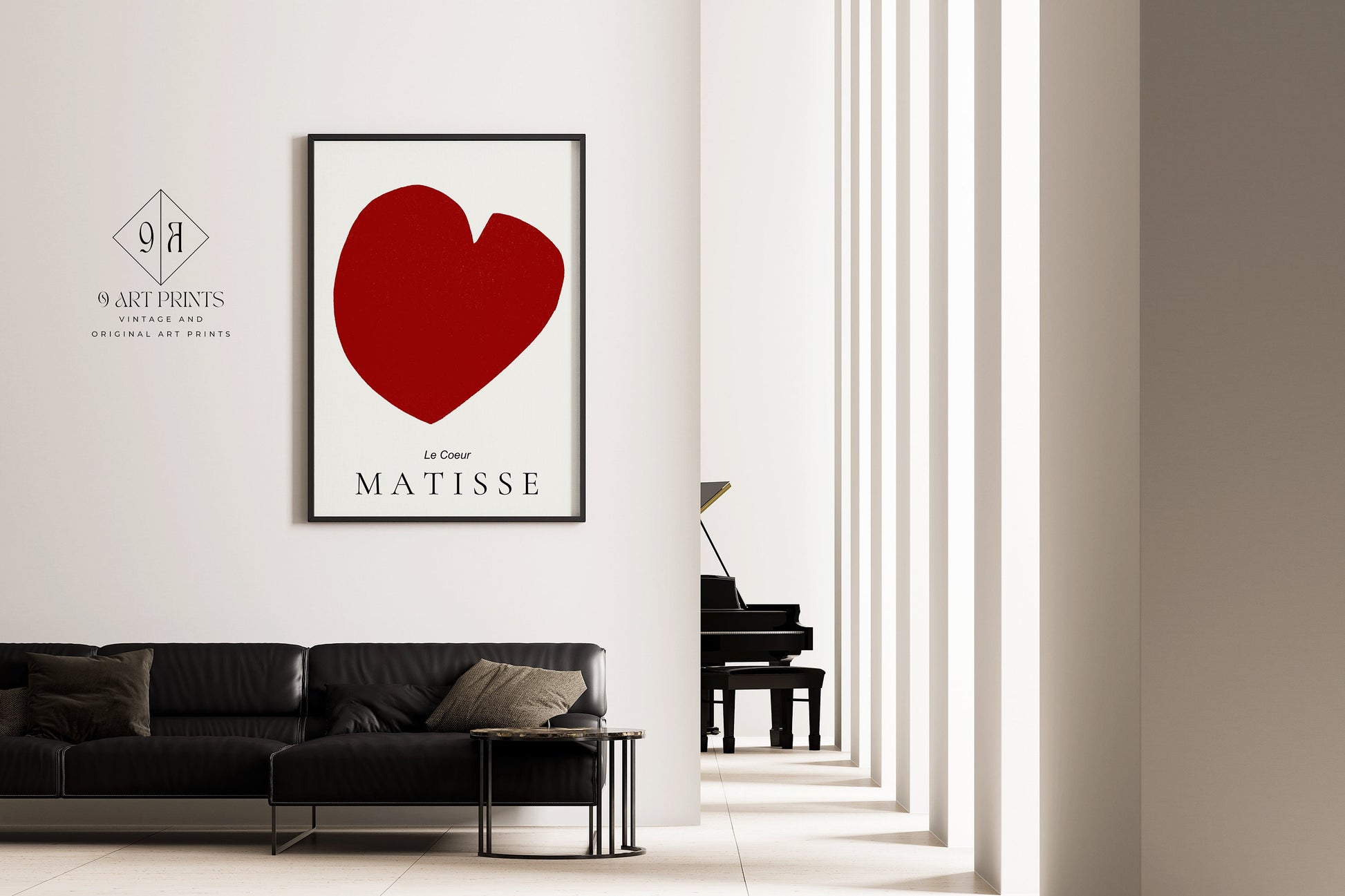 Framed Henri Matisse The Heart POSTER Red Minimalist Famous Art Print Retro Museum Ready to Hang Home Office Decor Gift Berggruen and Cie