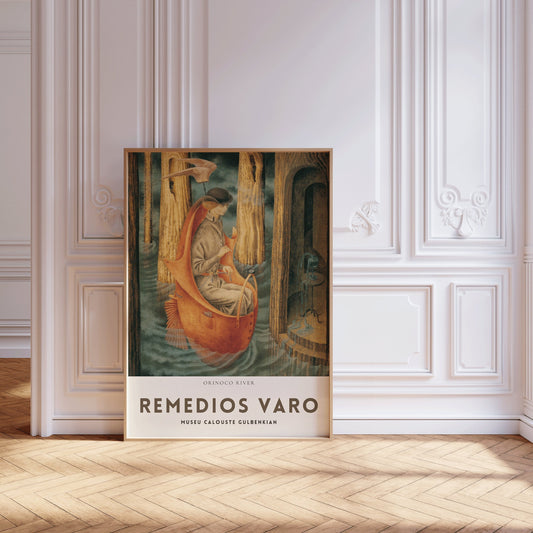 Remedios Varo Orinoco River Fine Surreal Art Famous Mexican Iconic Painting Vintage Ready to hang Framed Home Office Decor Print Gift Idea