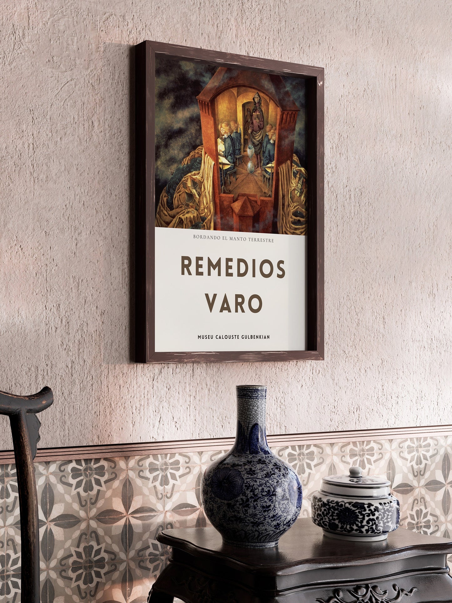 Remedios Varo Embroidering Fine Surreal Art Famous Mexican Iconic Painting Vintage Ready to hang Framed Home Office Decor Print Gift Idea