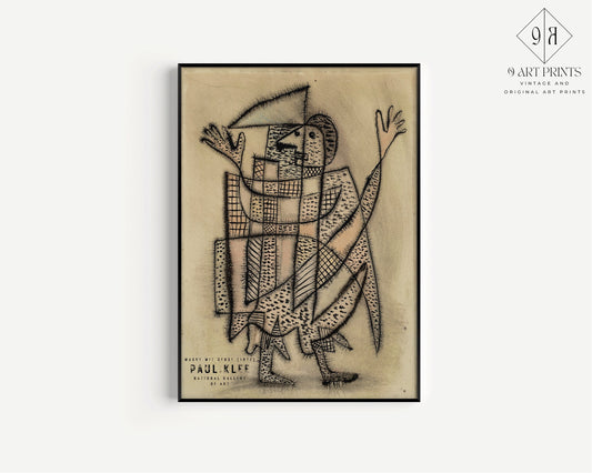 Paul Klee MASKE MIT SENSE Poster Bauhaus Exhibition Poster Abstract Gallery Print Framed Ready to Hang Home Office Decor Museum Print