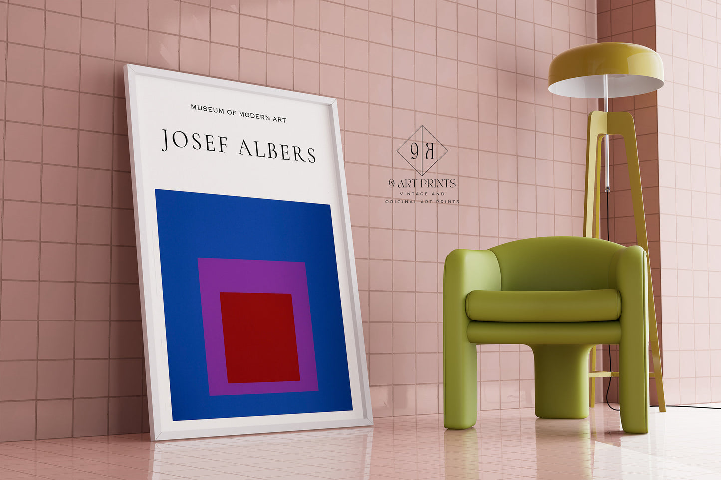 Josef Albers HOMAGE to the SQUARE Art Print Exhibition Poster Abstract Print Modern Gallery Home Decor Unique Gift Framed Ready to Hang