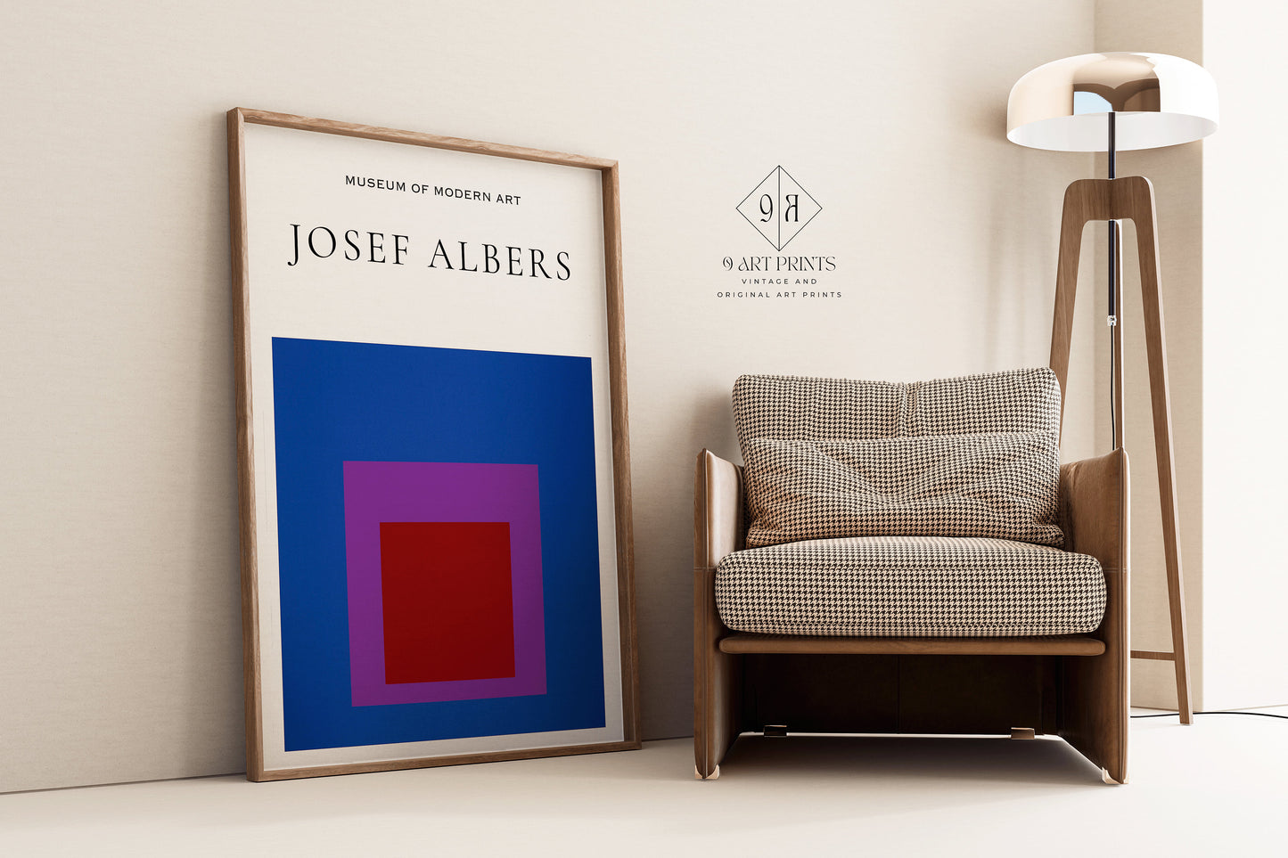 Josef Albers HOMAGE to the SQUARE Art Print Exhibition Poster Abstract Print Modern Gallery Home Decor Unique Gift Framed Ready to Hang