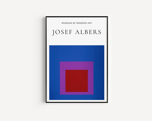 Josef Albers HOMAGE to the SQUARE Art Print Exhibition Poster Abstract Print Modern Gallery Home Decor Unique Gift Framed Ready to Hang