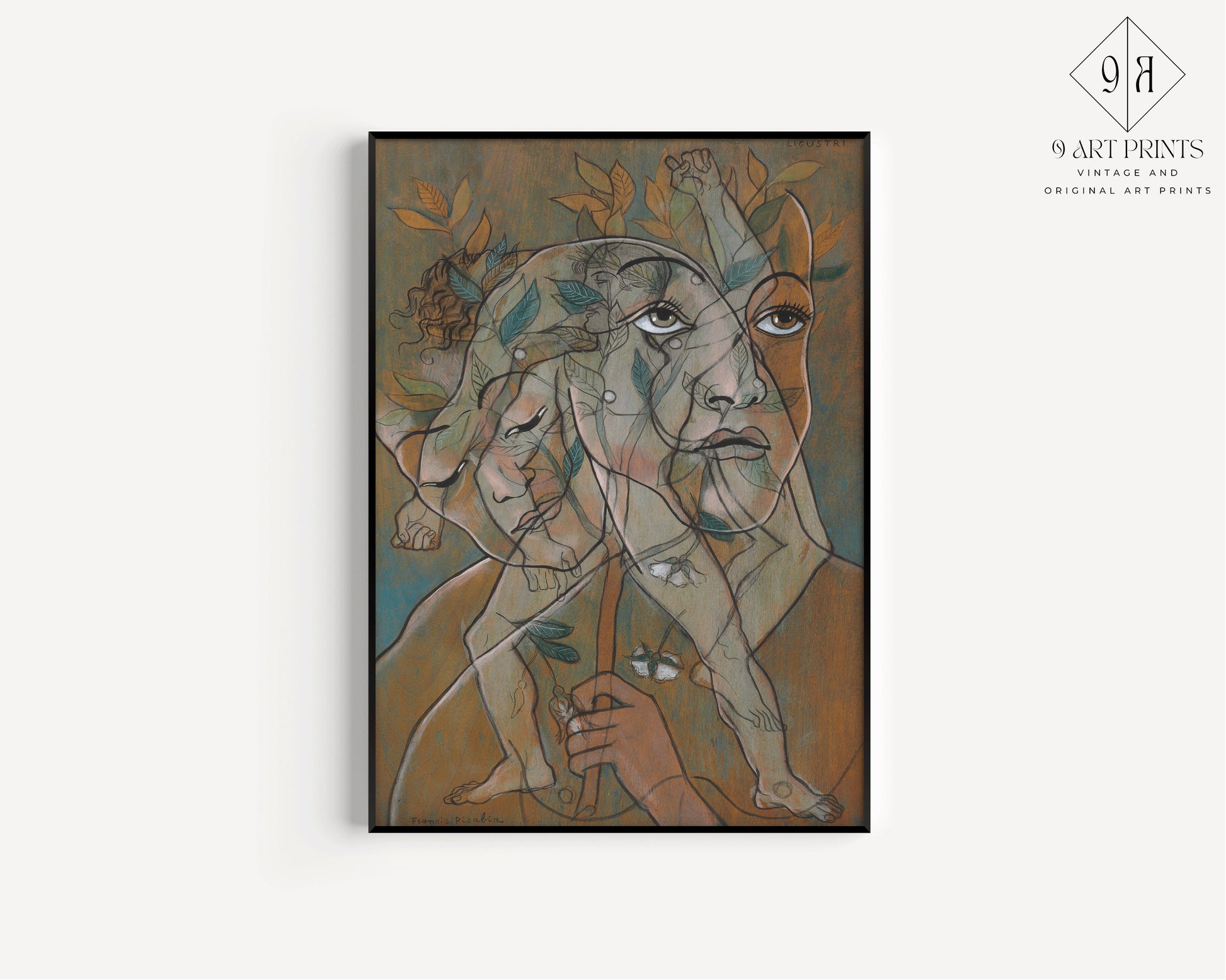 Framed Francis Picabia Ligustri 1929 Famous Painting Art Print Exhibition Museum Poster Ready to Hang Home Office Decor Gift Idea