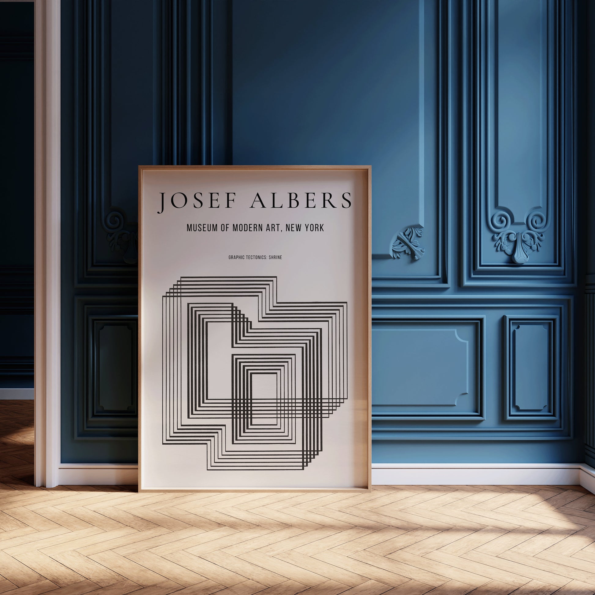 Josef Albers - Graphic Tectonics:Shrine | Abstract Art (available framed or unframed)