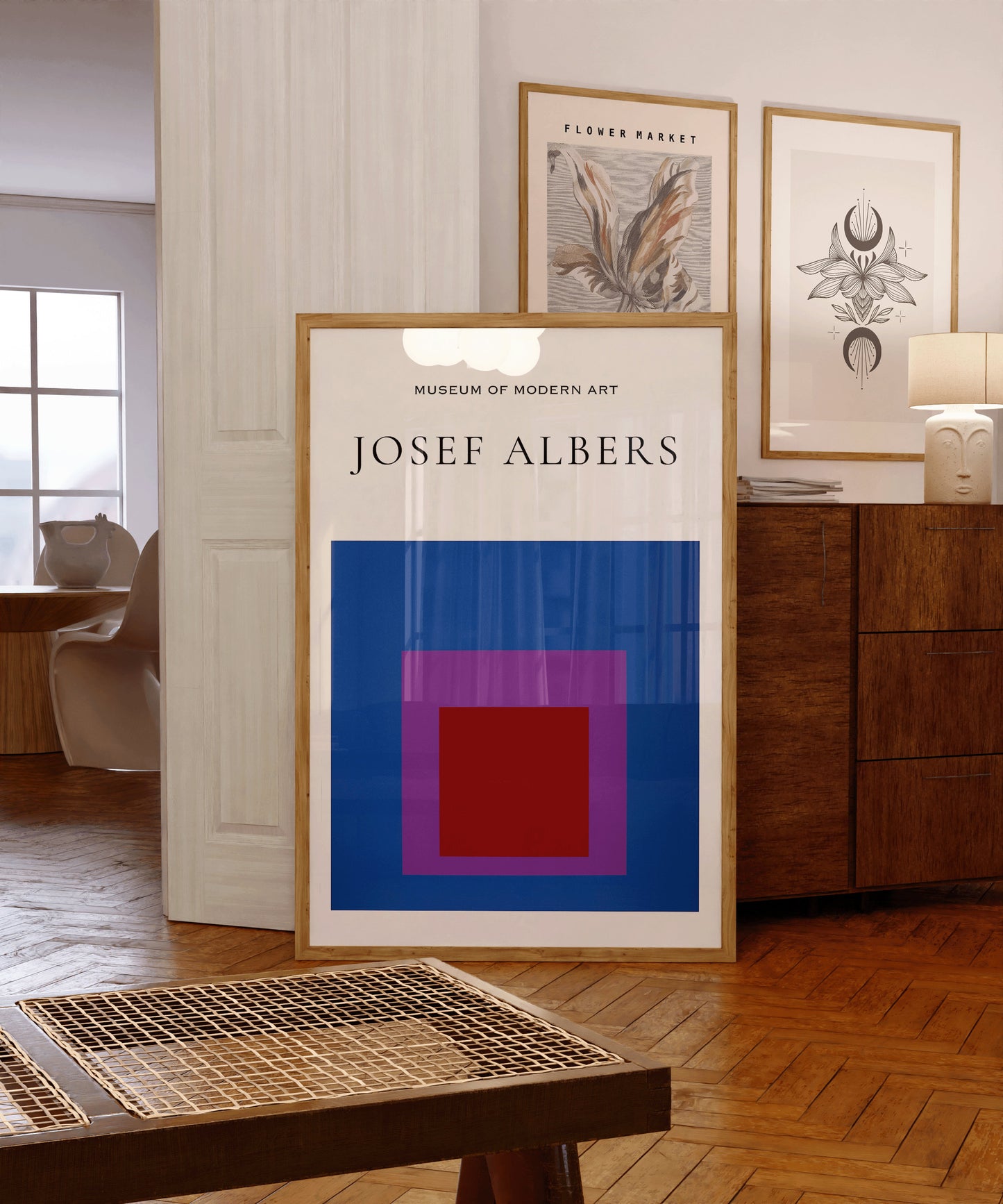 Josef Albers HOMAGE to the SQUARE Art Print Exhibition Poster Abstract Print Modern Gallery Home Decor Unique Gift Framed Ready to Hang