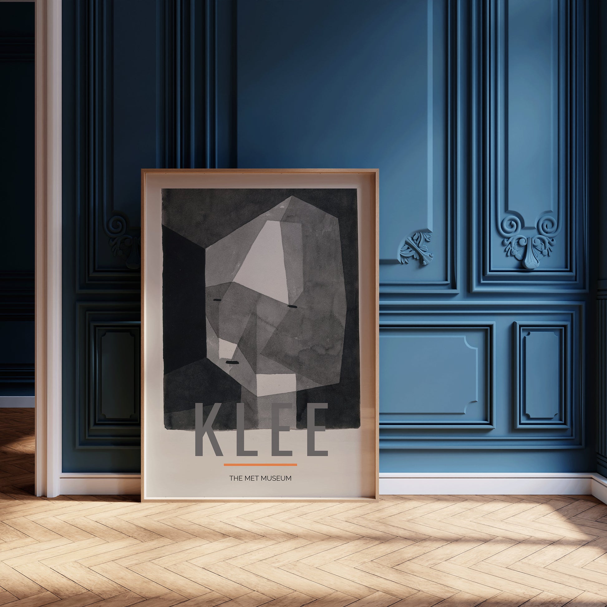 Paul Klee - Rough Cut Head | Neutral Modern Exhibition Poster (available framed or unframed)