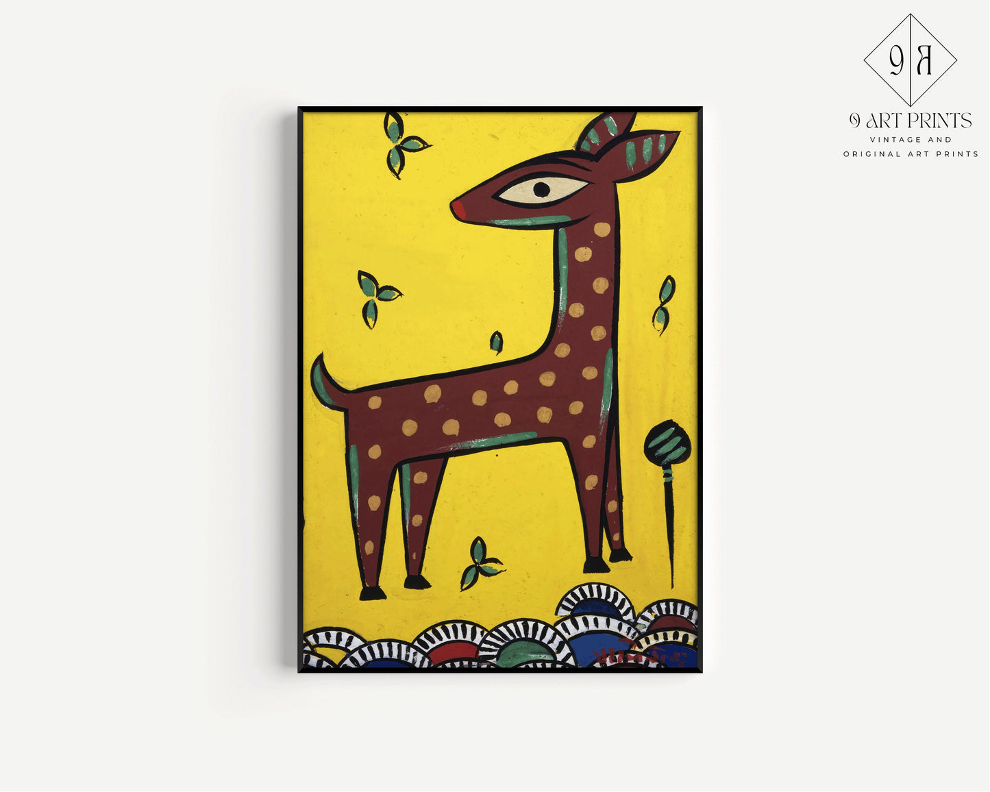 Jamini Roy - Fawn (Horinchhana) | Bengali Art (available framed or unframed)