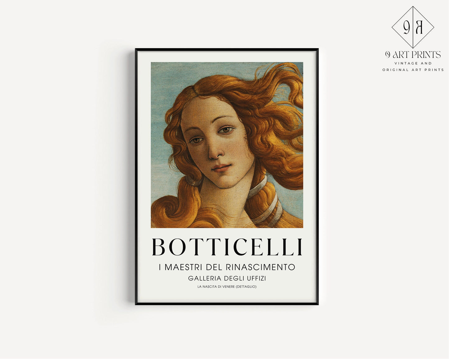 Framed Botticelli Venus Print Fine Art Poster Birth of Venus Renaissance Iconic Classic Vintage Painting Ready to hang Home Office Decor