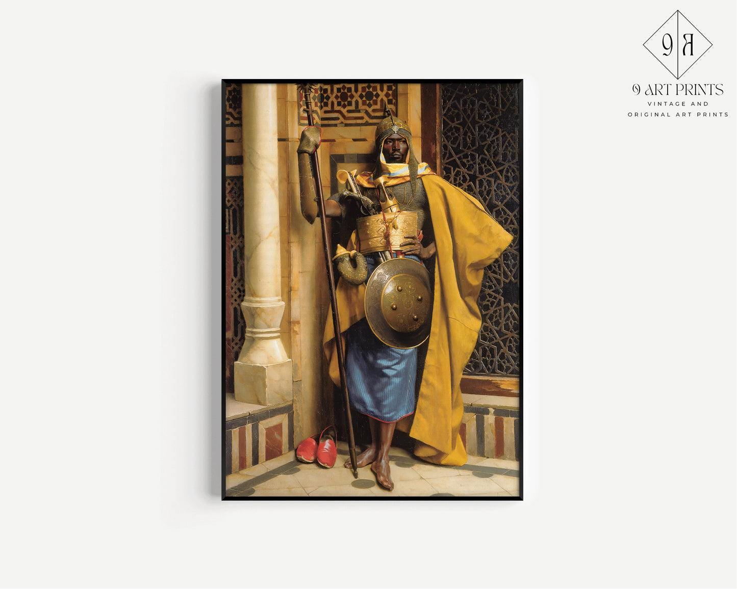 Ludwig Deutsch - The Moorish Guard | Orientalist Art (available framed or unframed)