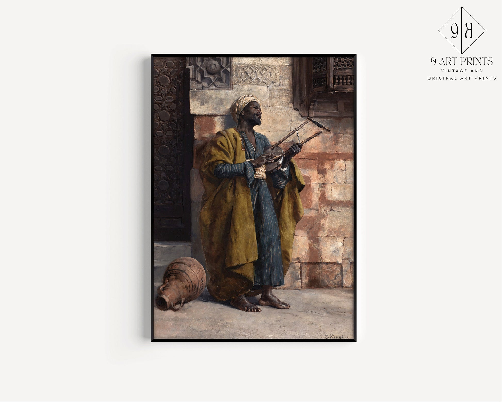 Rudolf Ernst - The Musician | Orientalist Art (available framed or unframed)