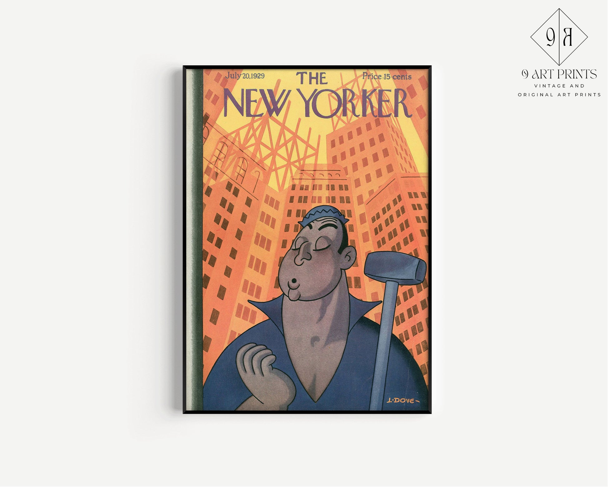 New Yorker Magazine Cover Poster | July 1929 (available framed or unframed)