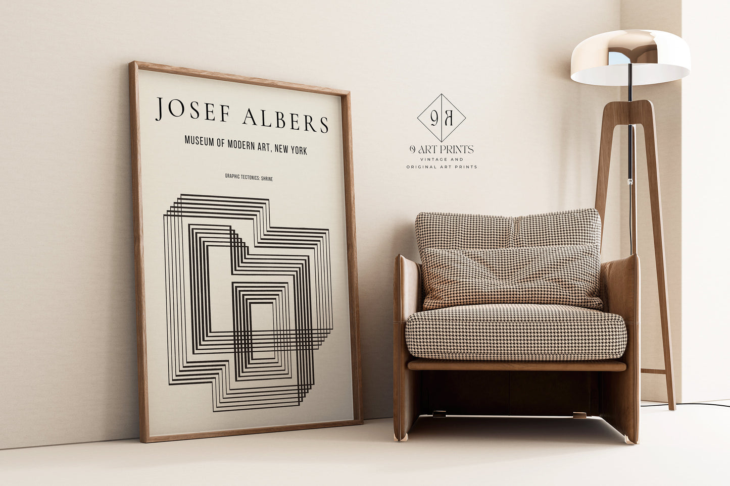 Josef Albers - Graphic Tectonics:Shrine | Abstract Art (available framed or unframed)