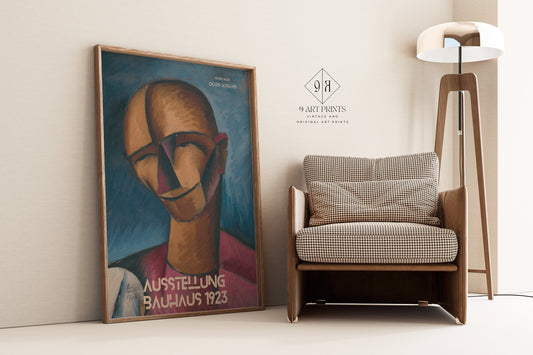 Gejza Schiller - Hlava Muža | Vintage Bauhaus Exhibition Poster (available framed or unframed)
