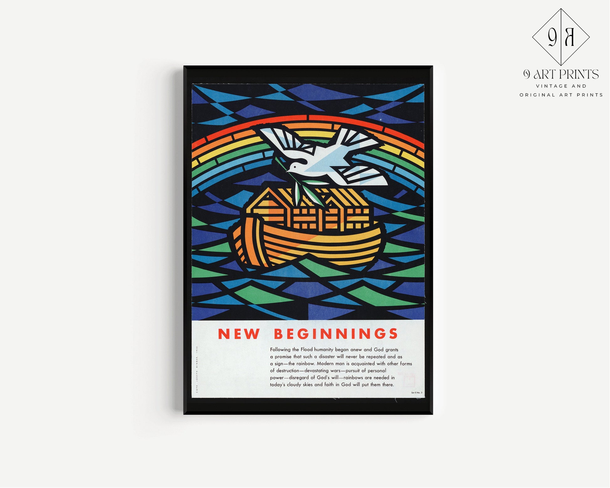 Josef Binder - New Beginnings | Inspirational Christian, Bible Quote Poster (available framed or unframed)
