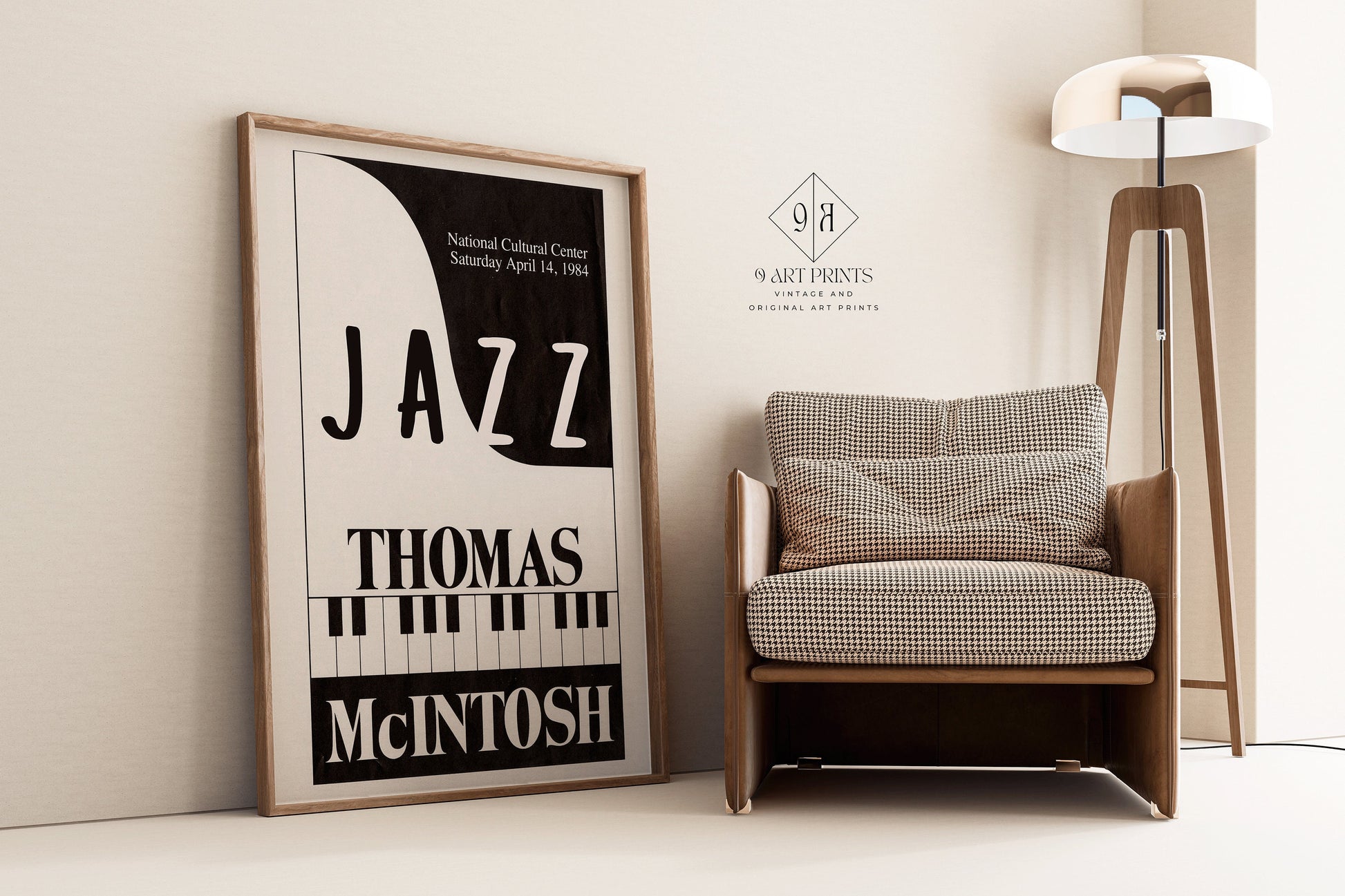 Vintage Music Poster - Jazz (Thomas McIntosh) | Black and White Poster (available framed or unframed)