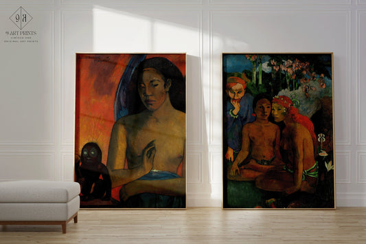 Paul Gauguin - Poemes Barbares et Contes Barbares | Set of 2 Impressionist Paintings (available framed or unframed)