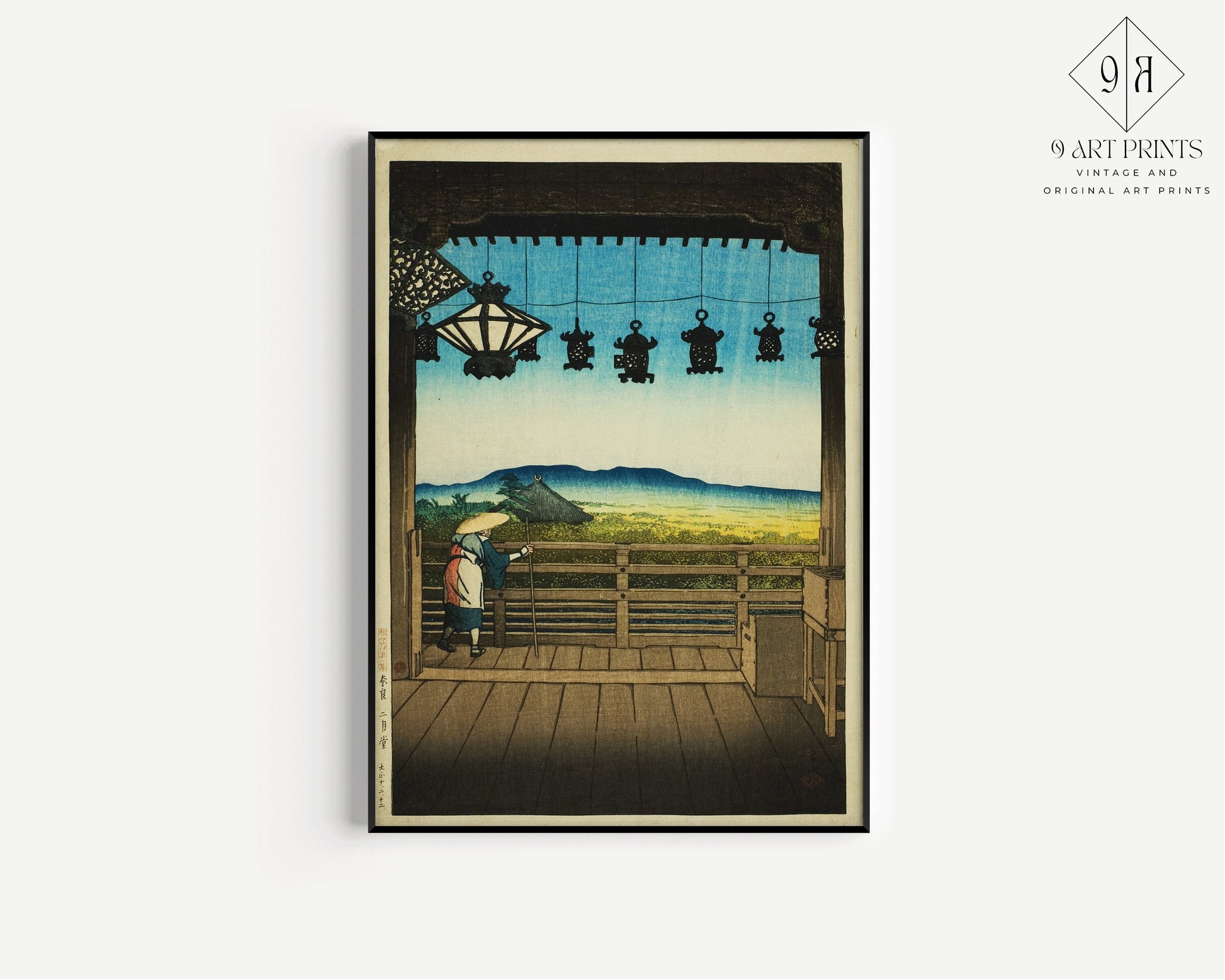 Kawase Hasui - Nigatsu Hall in Nara | Vintage Japanese Woodcut Art (available framed or unframed)