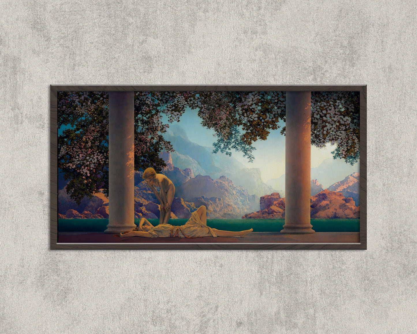 Maxfield Parrish - Daybreak | Vintage American Wide Panoramic Art (available framed or unframed)
