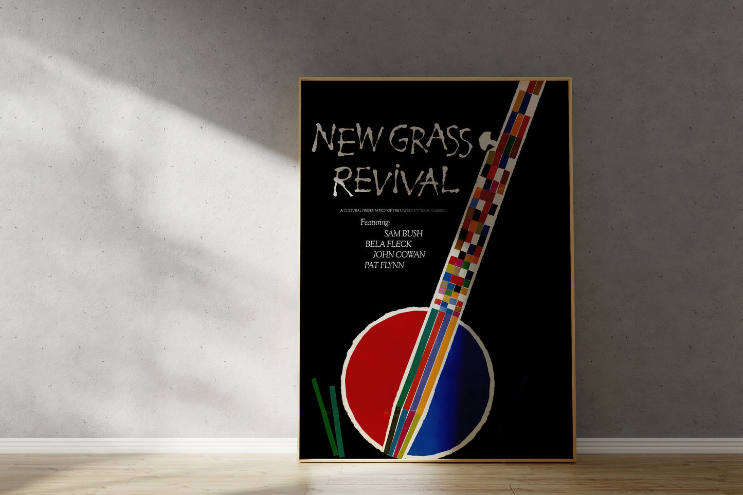 Vintage Music Poster - Bluegrass (USIS/New Grass Revival) | Available framed or unframed