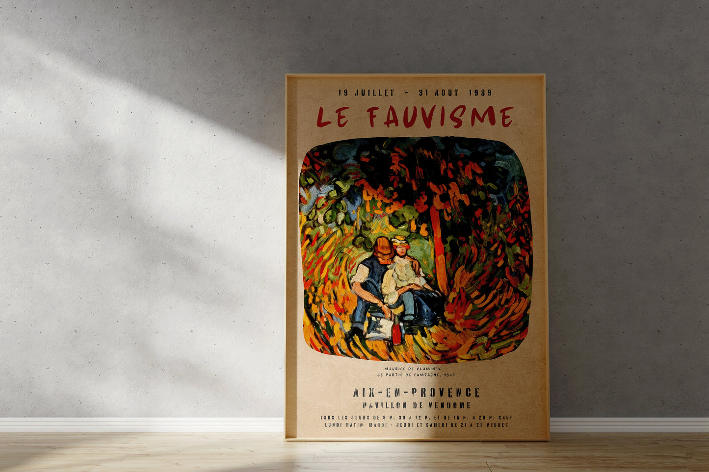 Vintage Le Fauvisme Art Poster | Maurice De Vlaminck - Le Partie De Campagne (available framed or unframed)