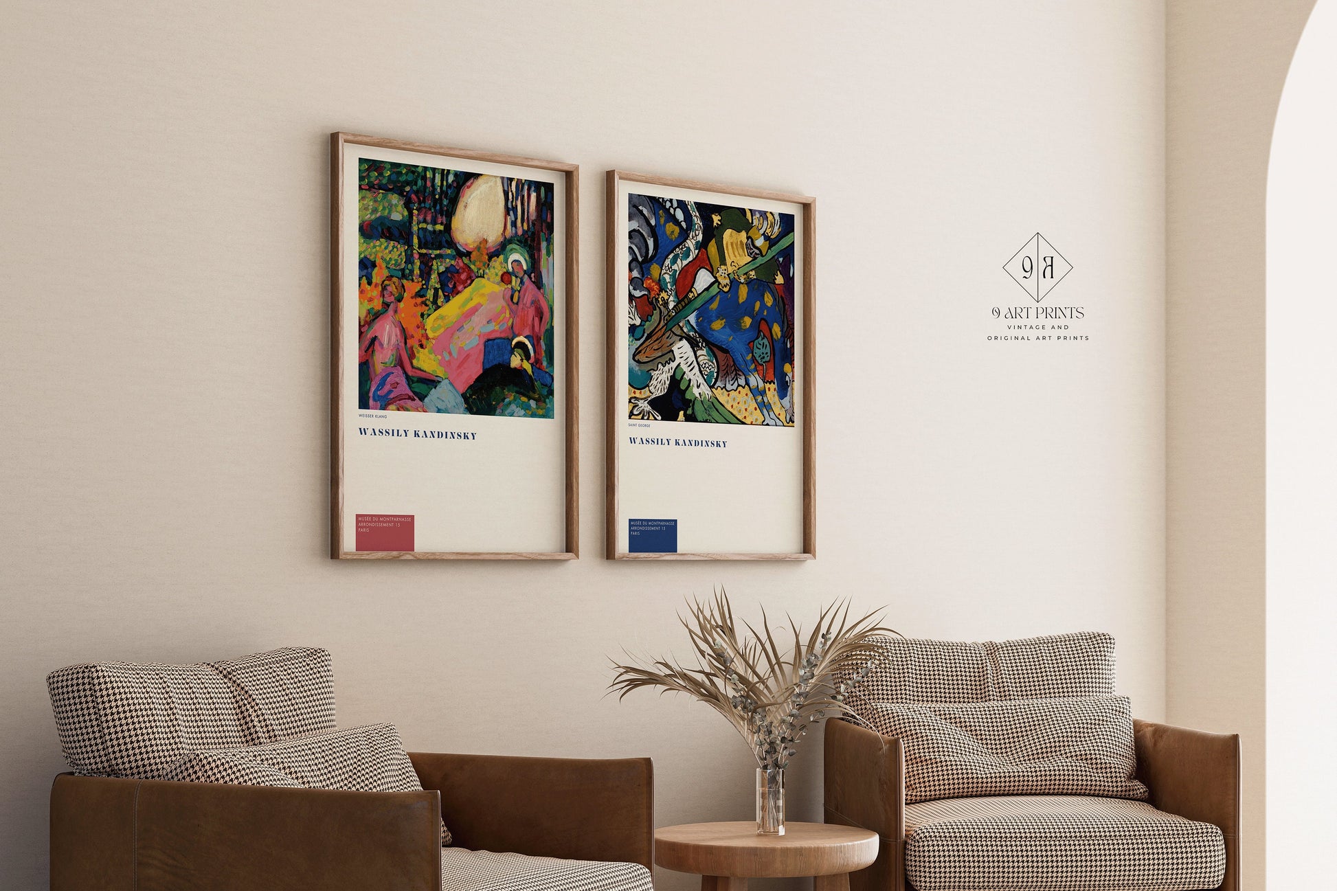 Wassily Kandinsky Set of 2 Prints - Weisser Klang (White Noise) and St. George | Modern Abstract Art (available framed or unframed)