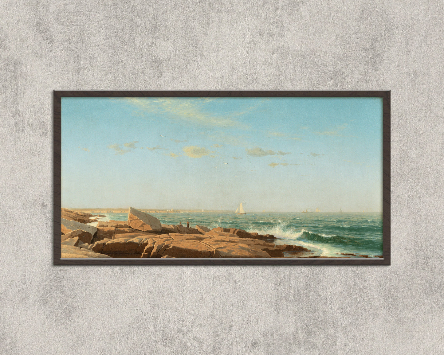 William Stanley Haseltine - Narragansett Bay | Wide Panoramic Seascape Art (available framed or unframed)