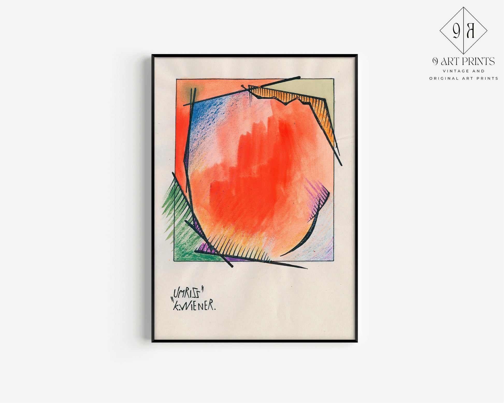 Karl Weiner - Umriss | Modern Abstract Art (available framed or unframed)