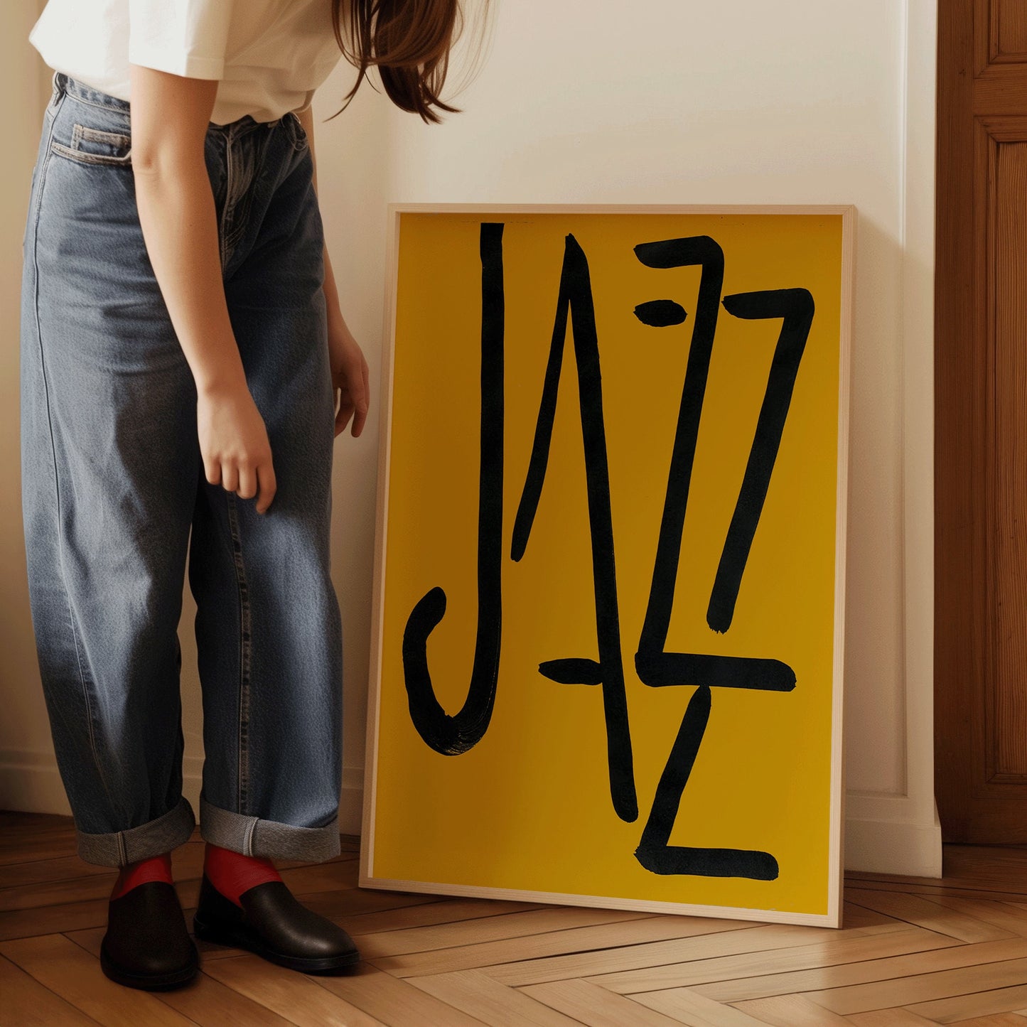 Henri Matisse - JAZZ (Mustard Yellow and Black) | Vintage Mid-Century Modern Typography Poster (available framed or unframed)