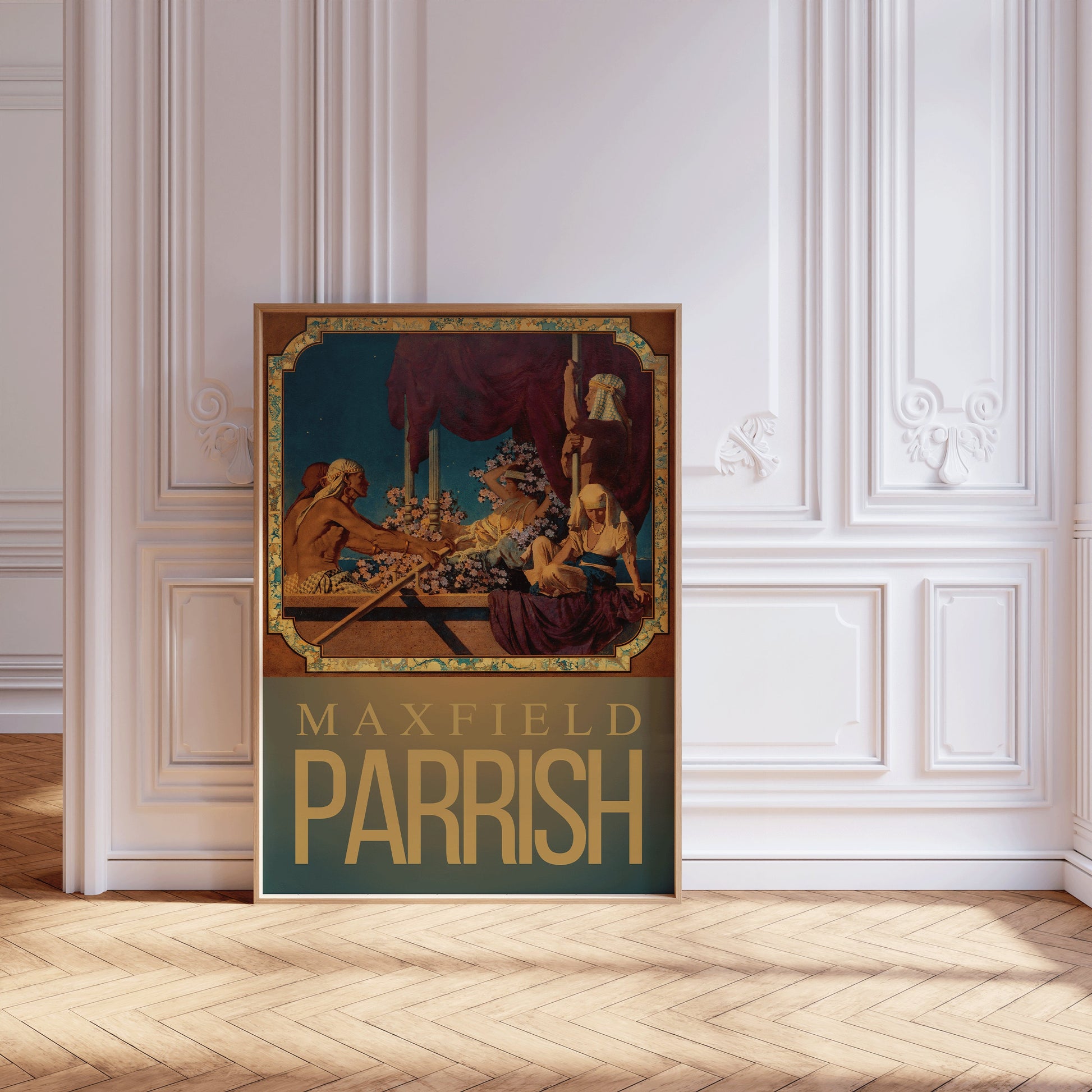 Maxfield Parrish - Cleopatra | Colorful Maximalist American Classic Art (available framed or unframed)