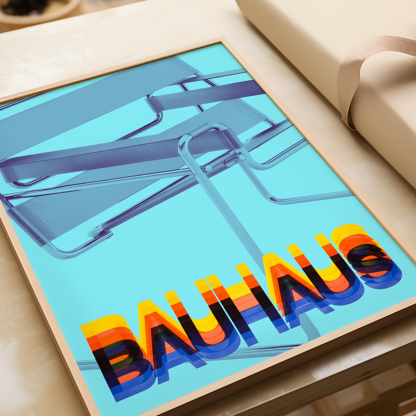 The Chair | Vintage Bauhaus Exhibition Poster Color Pop Andy Warhol Style (available framed or unframed)