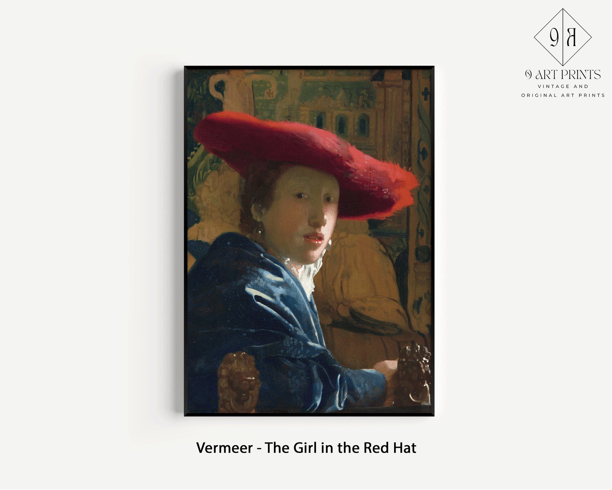 Gallery Wall Set of 9 Dark Academia Art Prints | Vermeer, Rembrandt, Van Huysum and Vernet (available framed or unframed)