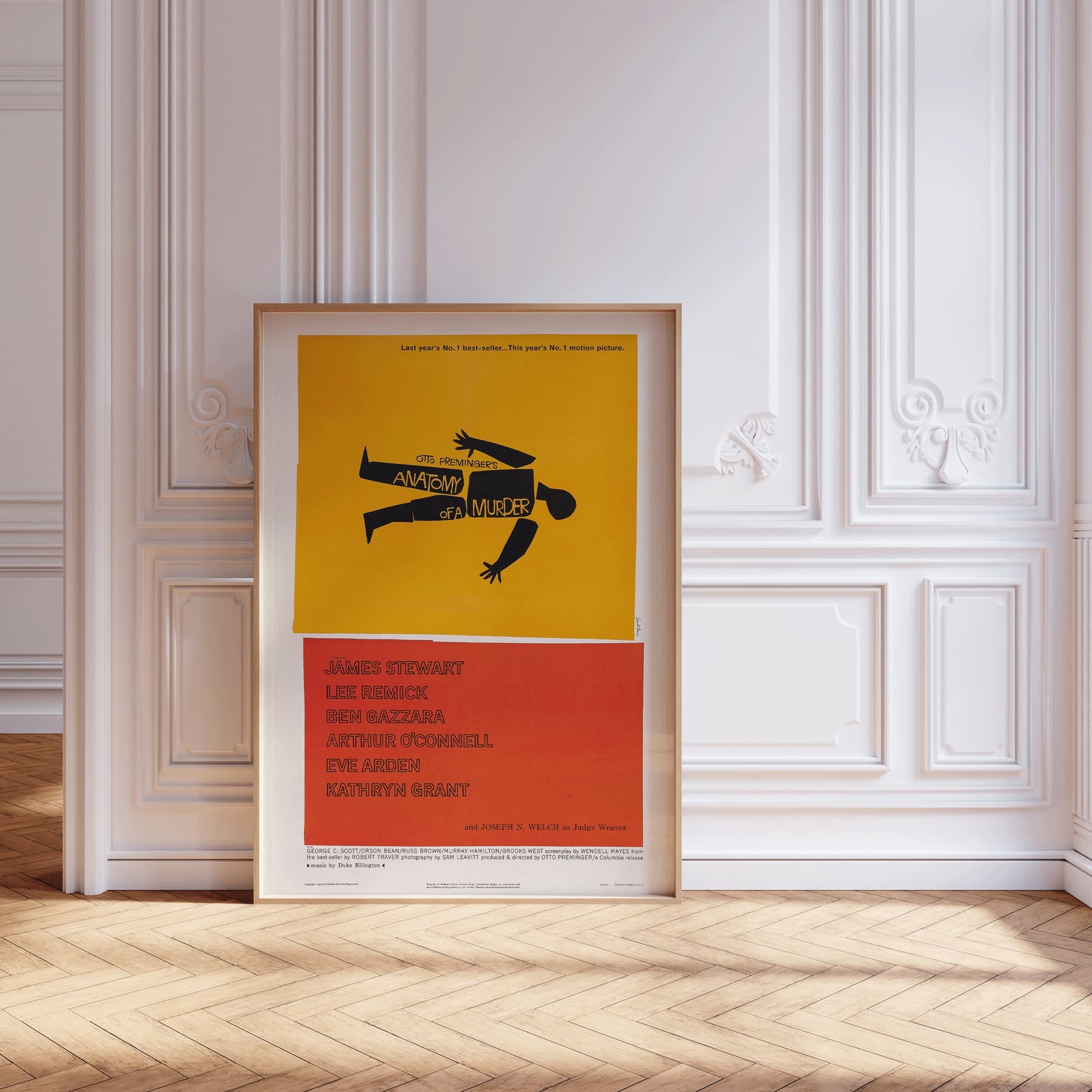 Anatomy of a Murder - Alfred Hitchcock | Classic, Vintage Minimalist Movie Poster Designed by Saul Blass (available framed or unframed)