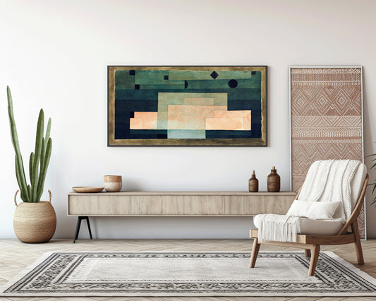 Paul Klee - The Firmament Above the Temple | Modern Abstract Wide Panoramic Art (available framed or unframed)