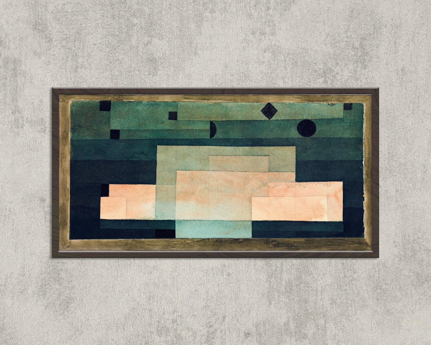 Paul Klee - The Firmament Above the Temple | Modern Abstract Wide Panoramic Art (available framed or unframed)