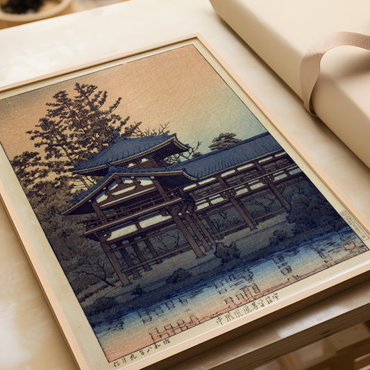 Kawase Hasui - Phoenix Hall Byodo Temple Udi | Vintage Japanese Woodblock Art (available framed or unframed)