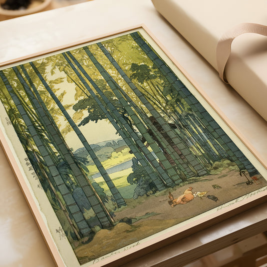 Hiroshi Yoshida – Bamboo Forest | Vintage Japanese Woodblock Art (available framed or unframed)