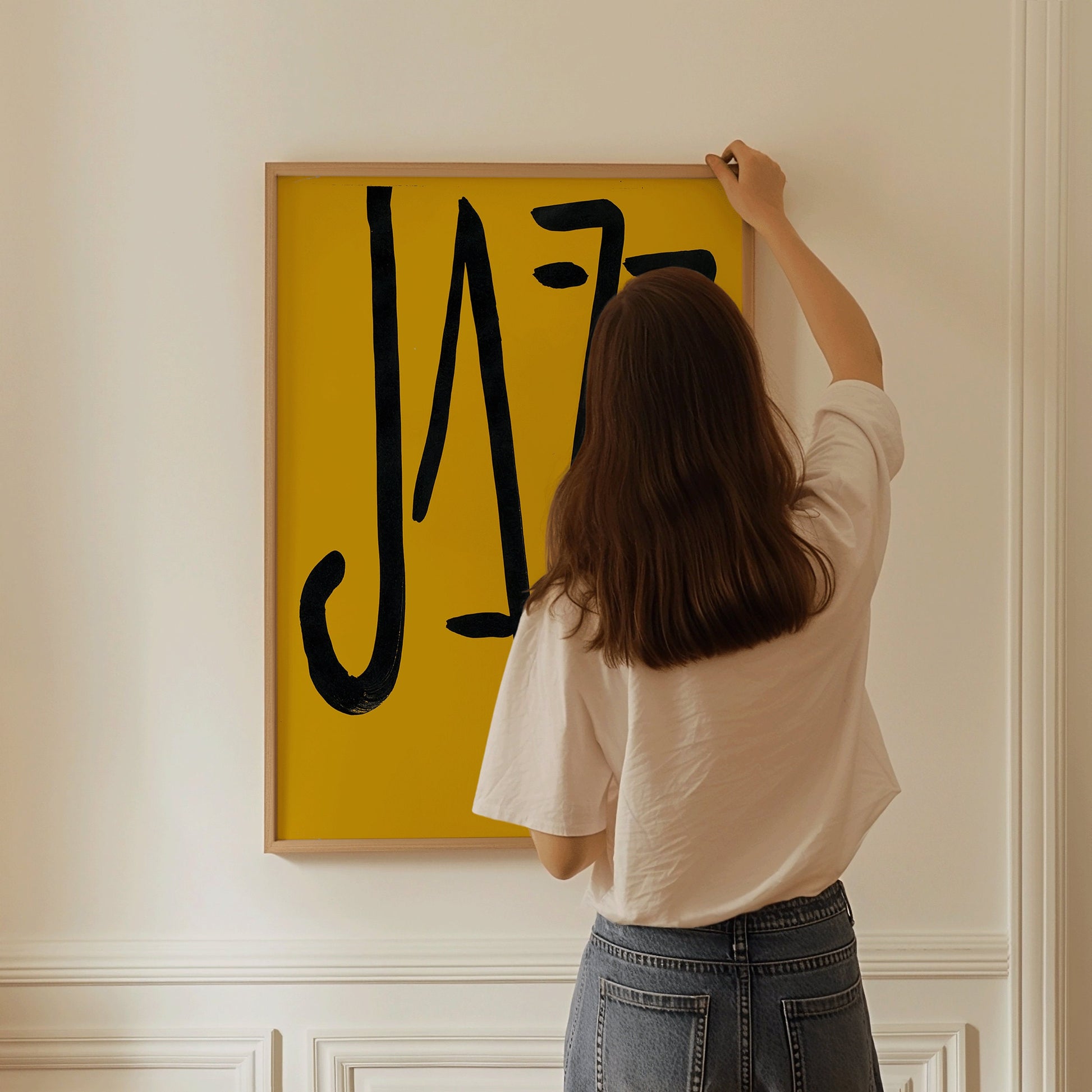 Henri Matisse - JAZZ (Mustard Yellow and Black) | Vintage Mid-Century Modern Typography Poster (available framed or unframed)