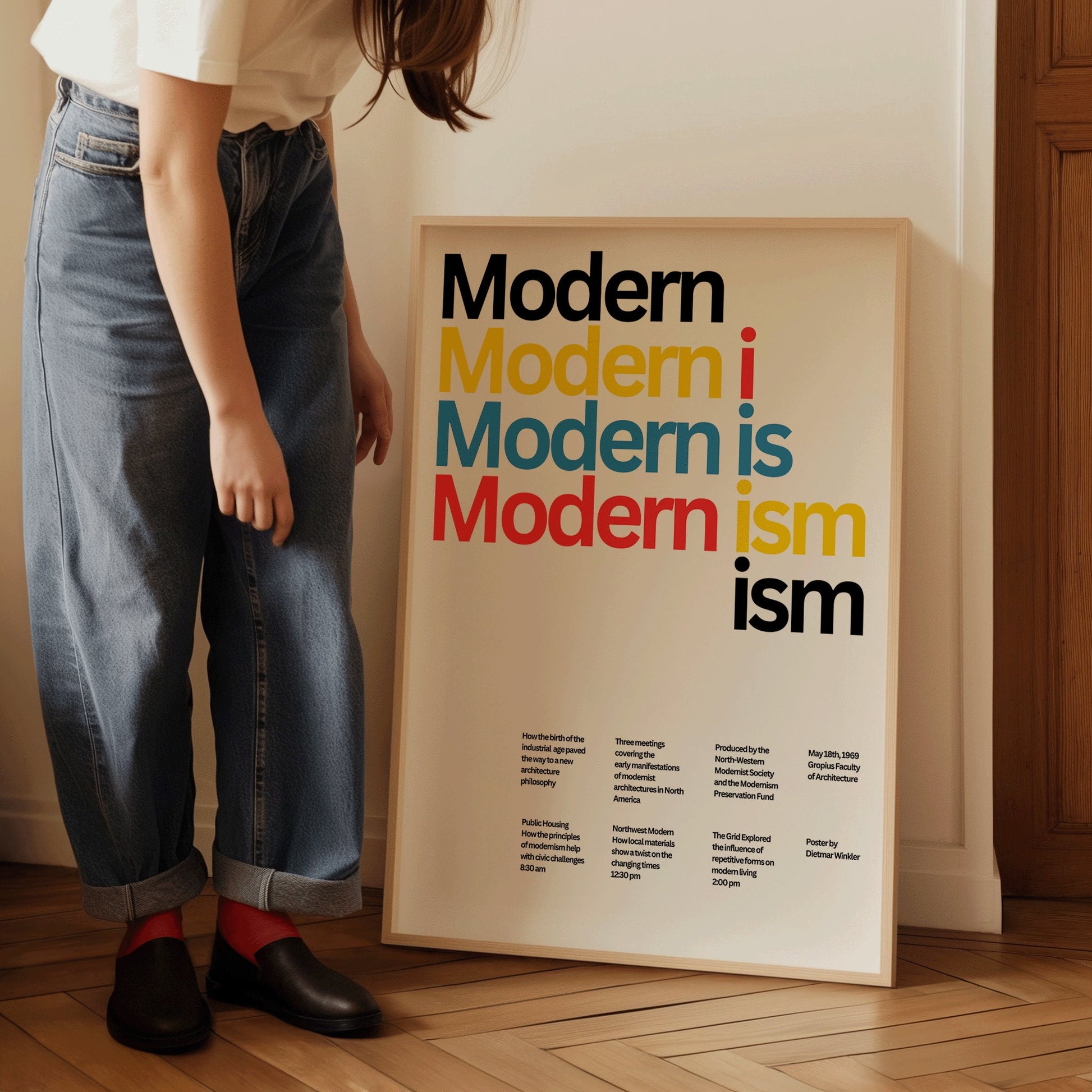 Dietmar Winkler - Modernism | Minimalist Typography Poster (Available framed or unframed)