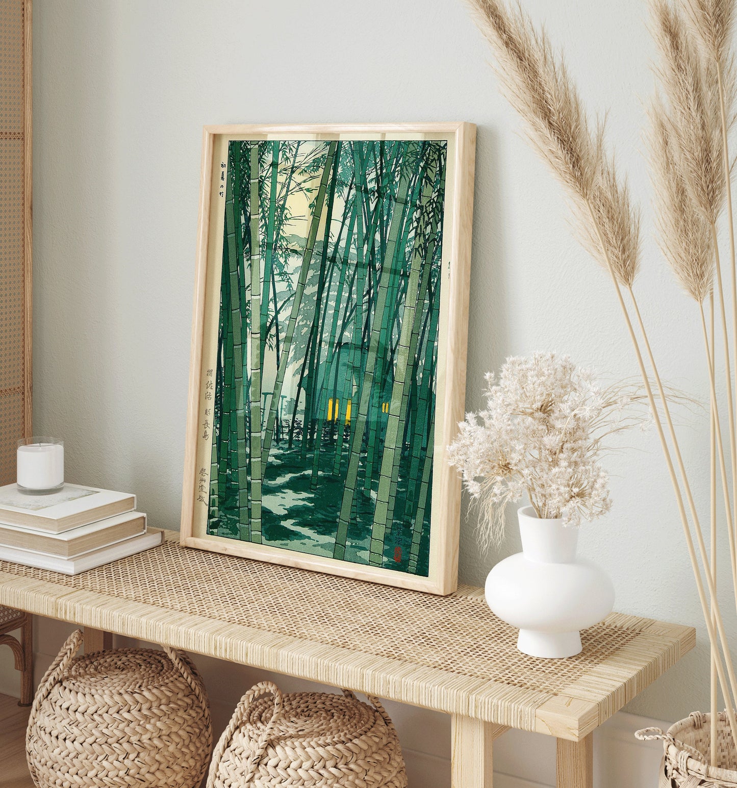 Shiro Kasamatsu – Bamboo Forest | Vintage Japanese Woodblock Art (available framed or unframed)