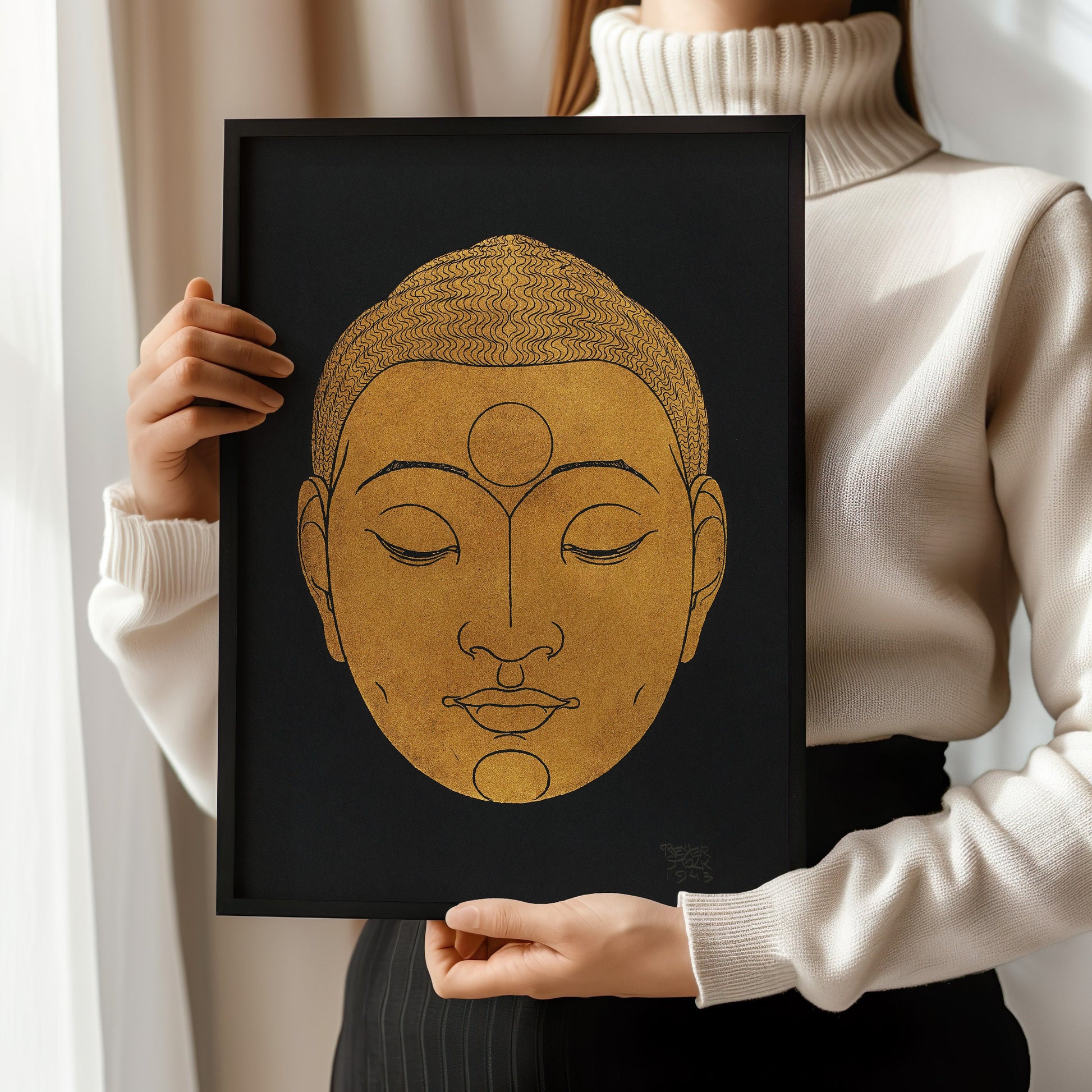 Reijer Stolk - Head of Buddha (available framed or unframed)