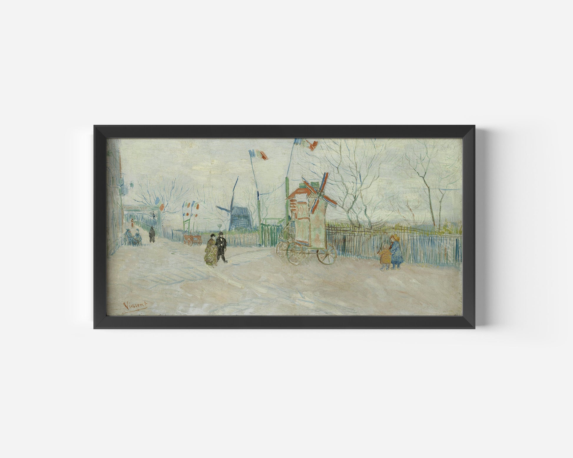 Vincent Van Gogh – Impasse des Deux Freres | Vintage Impressionist Wide Panoramic Art (available framed or unframed)