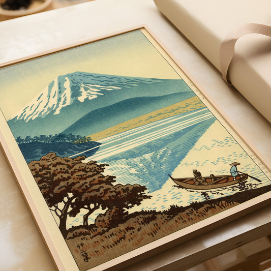 Asano Takeji - Lake Shojin | Vintage Japanese Woodblock Art (available framed or unframed)