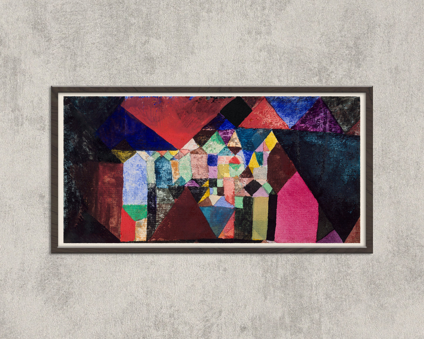 Paul Klee - Municipal Jewel | Modern Abstract Wide Panoramic Art (available framed or unframed)