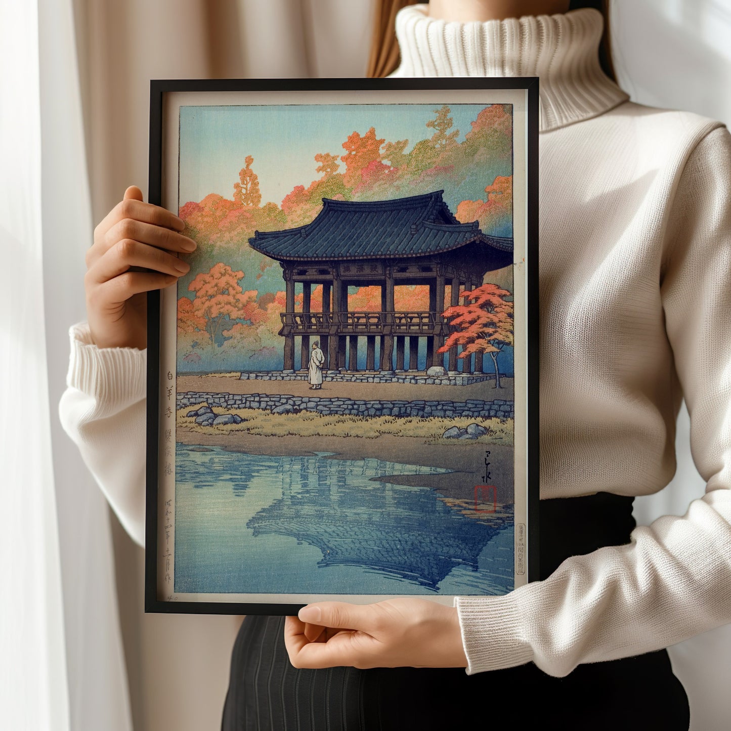 Kawase Hasui - Sanggye Pavillion (from the series Eight Views of Korea) | Vintage Japanese Woodblock Art (available framed or unframed)