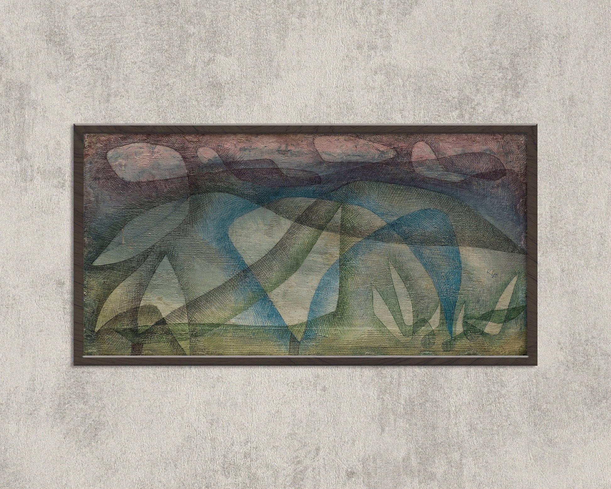Paul Klee - Rainy Day | Modern Abstract Wide Panoramic Art (available framed or unframed)