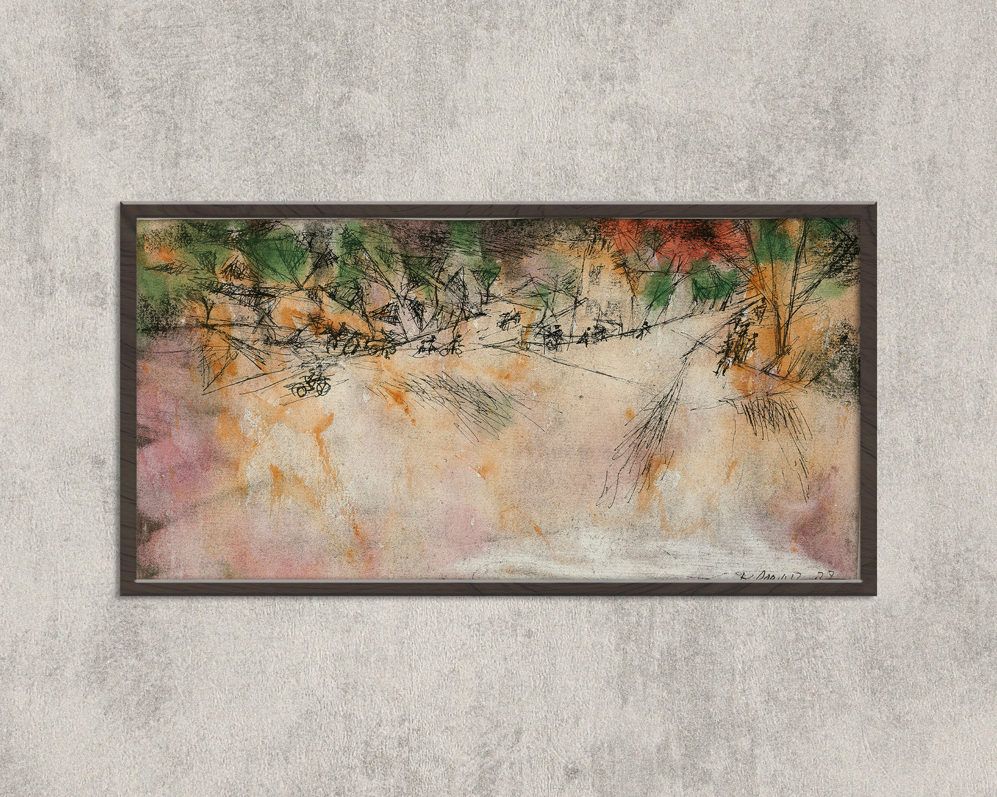 Paul Klee - Road Branch | Modern Abstract Wide Panoramic Art (available framed or unframed)