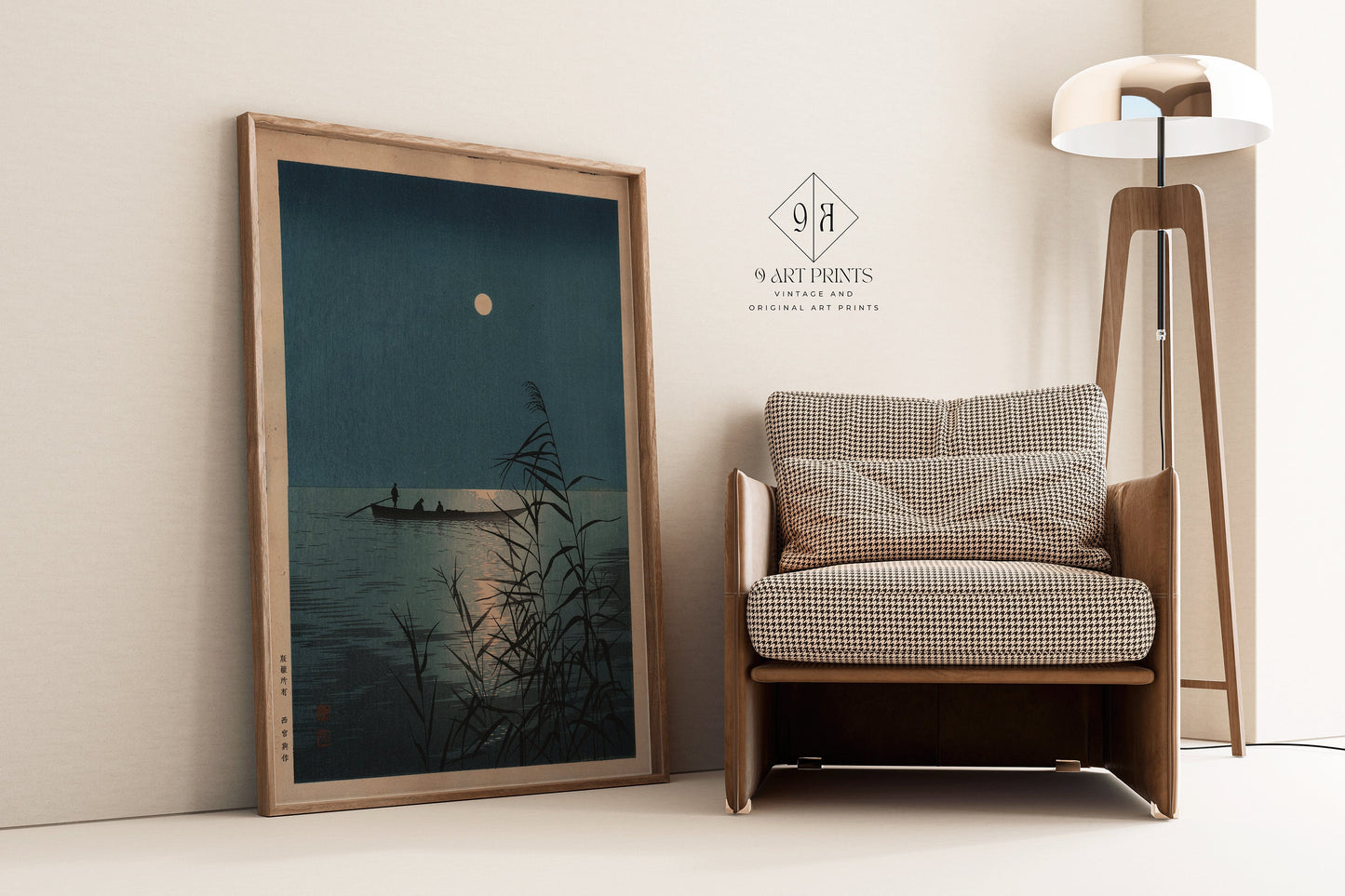 Shoda Koho - Moonlit Sea | Vintage Japanese Woodblock Ukiyo-e Art (available framed or unframed)