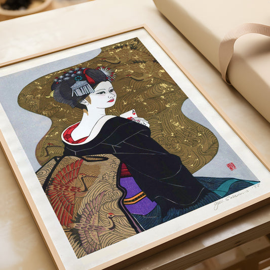 Junichiro Sekino - Ace of Hearts | Vintage Japanese Woodblock Art (available framed or unframed)